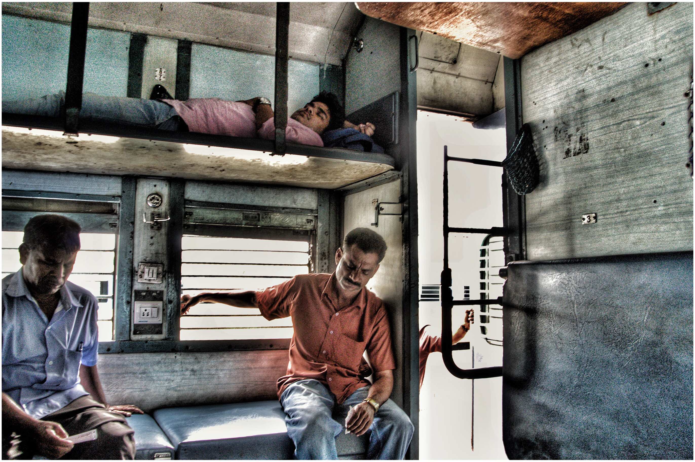 Man on Train, India 